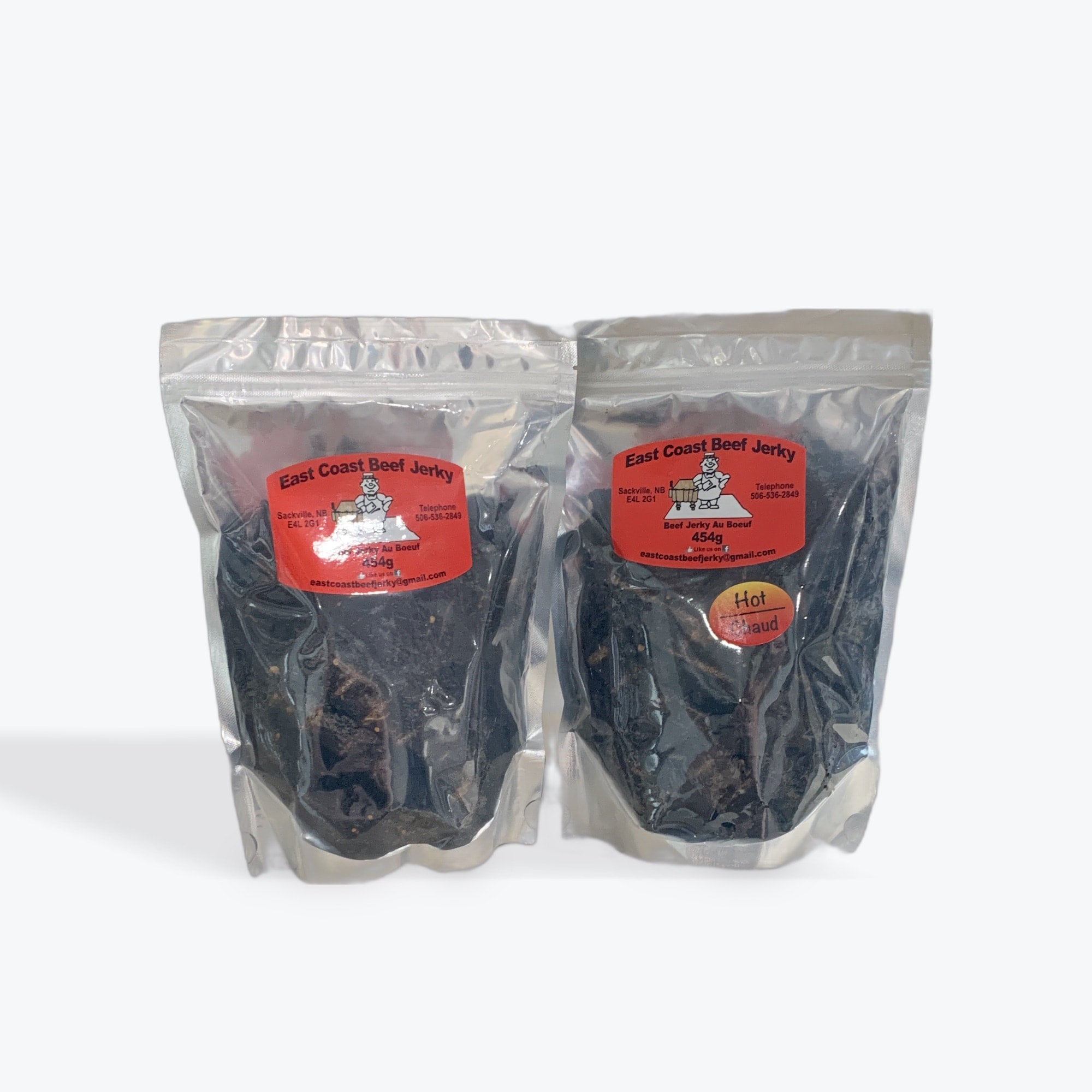 NB Local Beef Jerky Original and Hot Flavours, 75g, 150g, 454g Sizes